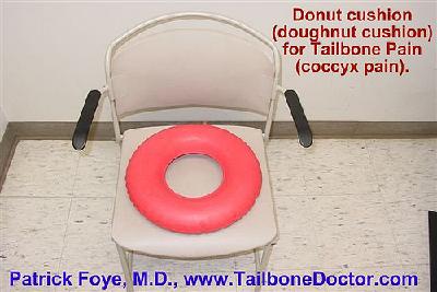 Tailbone Donut Cushion, Doughnut cushion, tailbone pain, coccyx pain